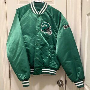 Vintage Jets chalk line Bomber jacket size Large.